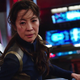 I am here for “Michelle Yeoh Dramatically Flips Her Hair While Sitting in a Captain’s Chair: The Series”.